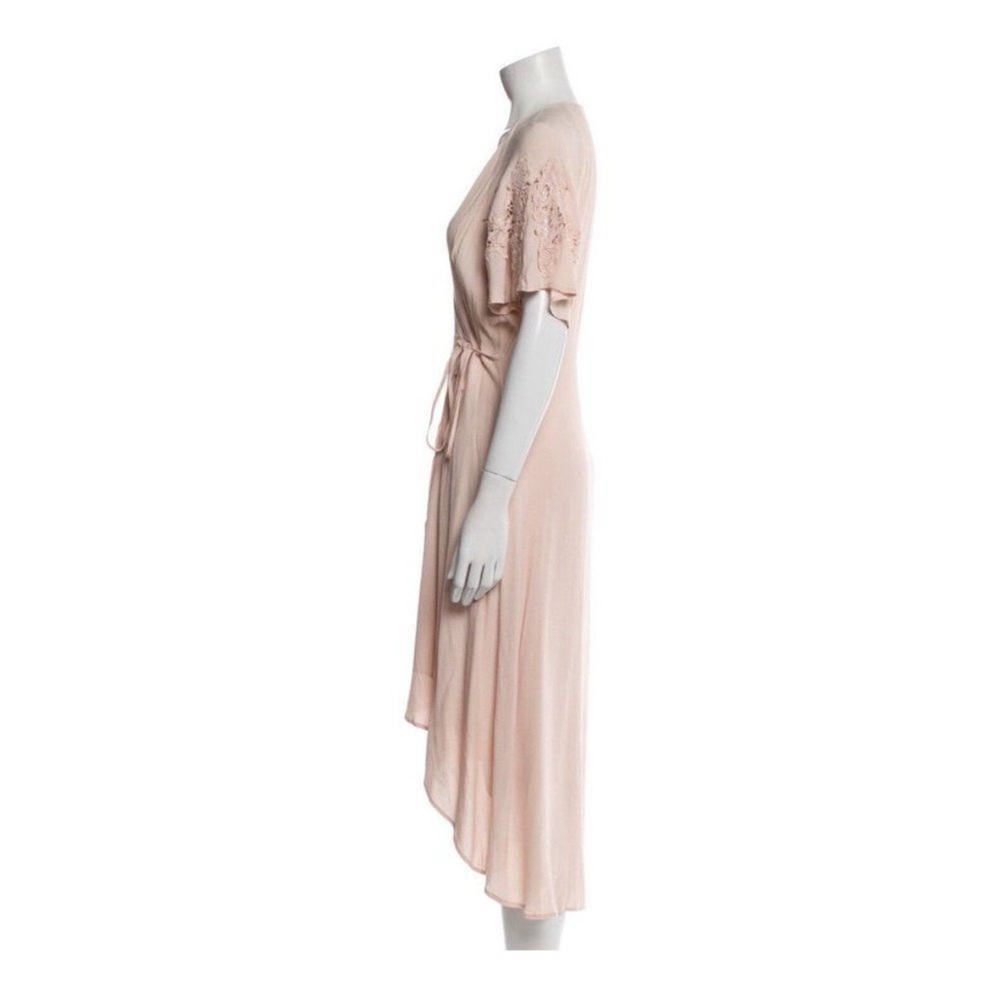 Astr The Label Pink Short Sleeve High Low Tie at the Waist Dress, Size M - Picture 2 of 10